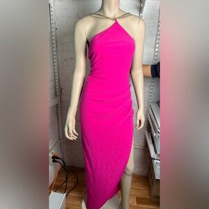 Hot pink maxi dress